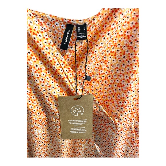 Vero Moda Floral Wrap Dress Size M - Picture 8 of 10